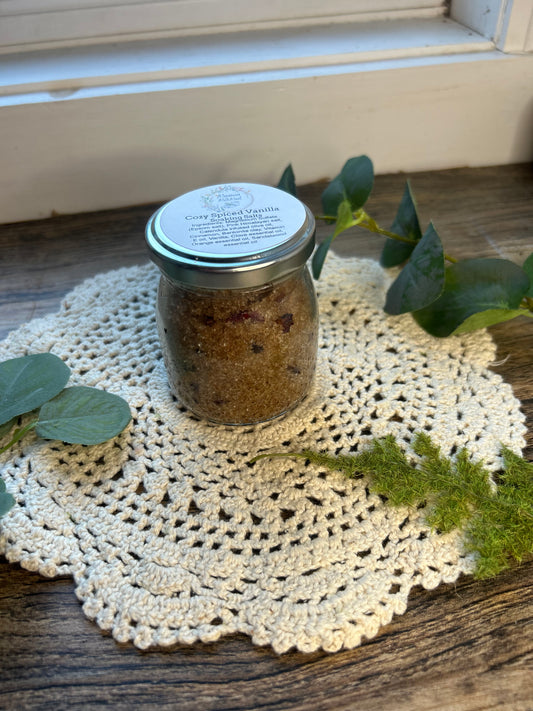 Cozy Spiced Vanilla Soaking Salt Jar